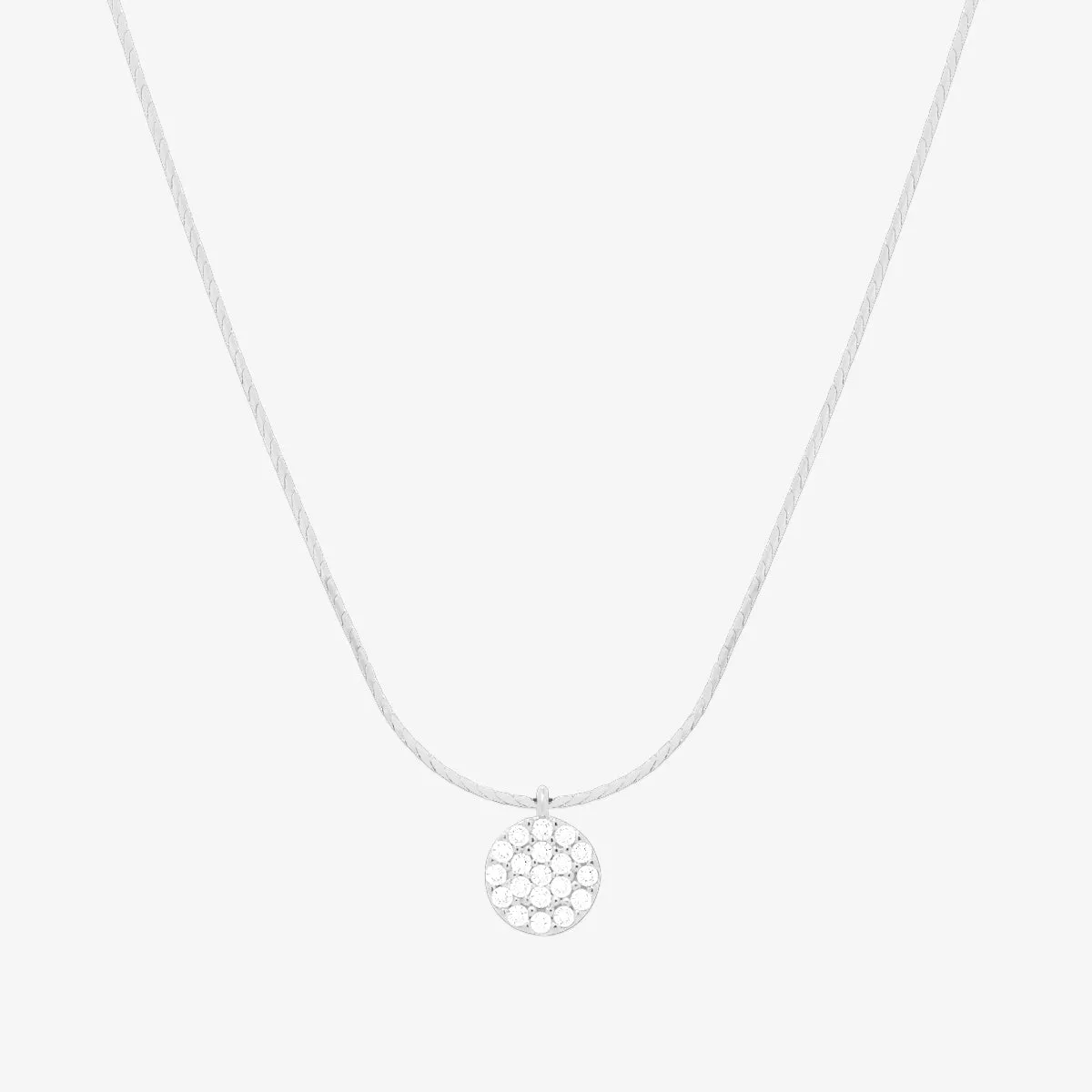 Circle pendant silk necklace sold by NABI LONDON product image thumbnail 2