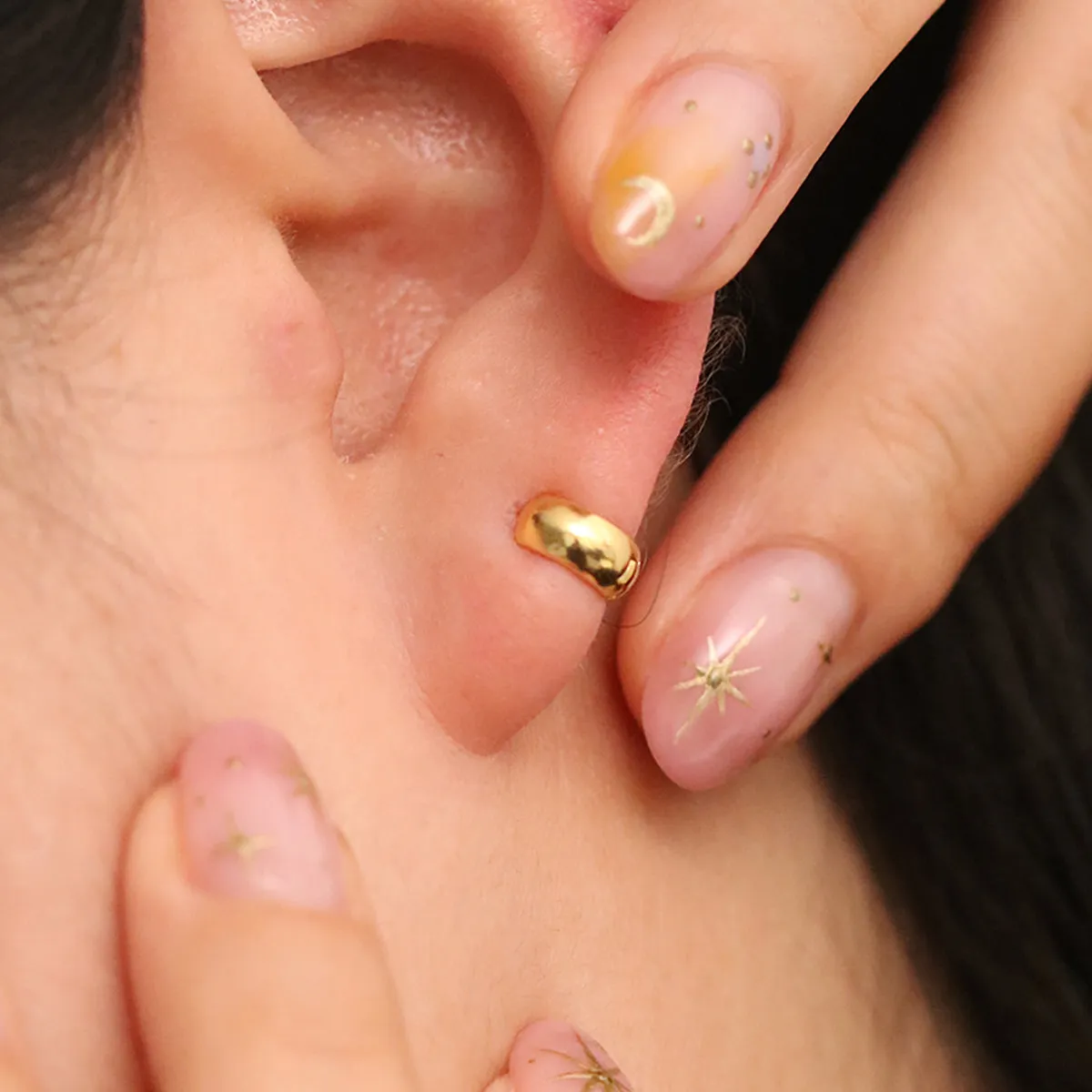 Simple Bold Huggie Earrings sold by NABI LONDON product image thumbnail 5