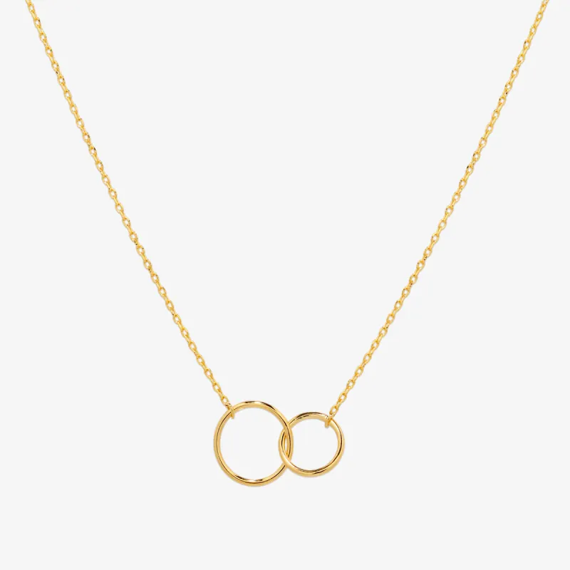 Double circles necklace made by NABI LONDON