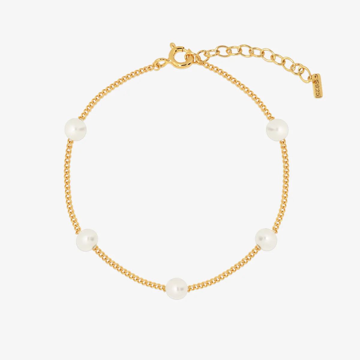 Five pearl relayed bracelet sold by NABI LONDON