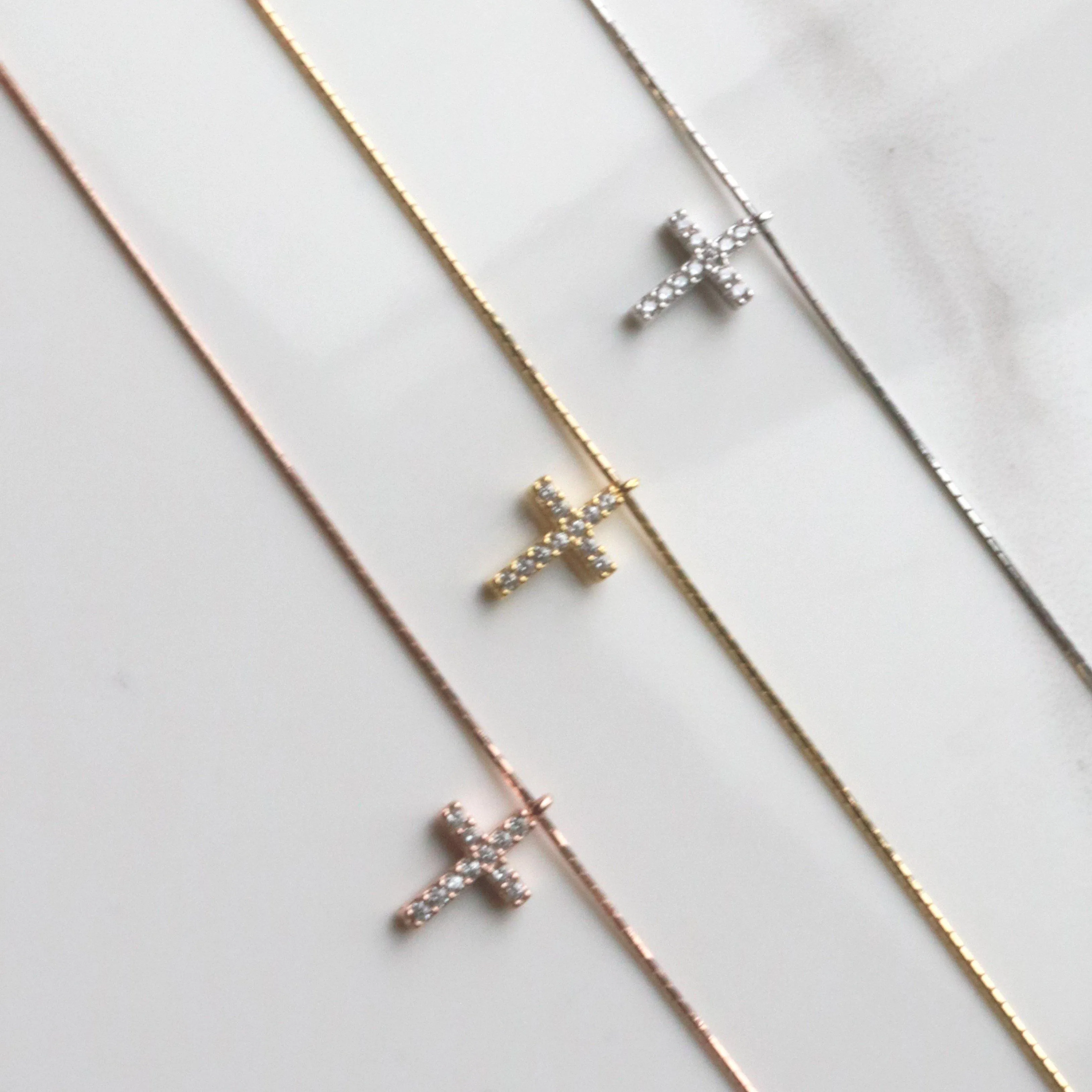 Cross pendant silk necklace sold by NABI LONDON product image thumbnail 2