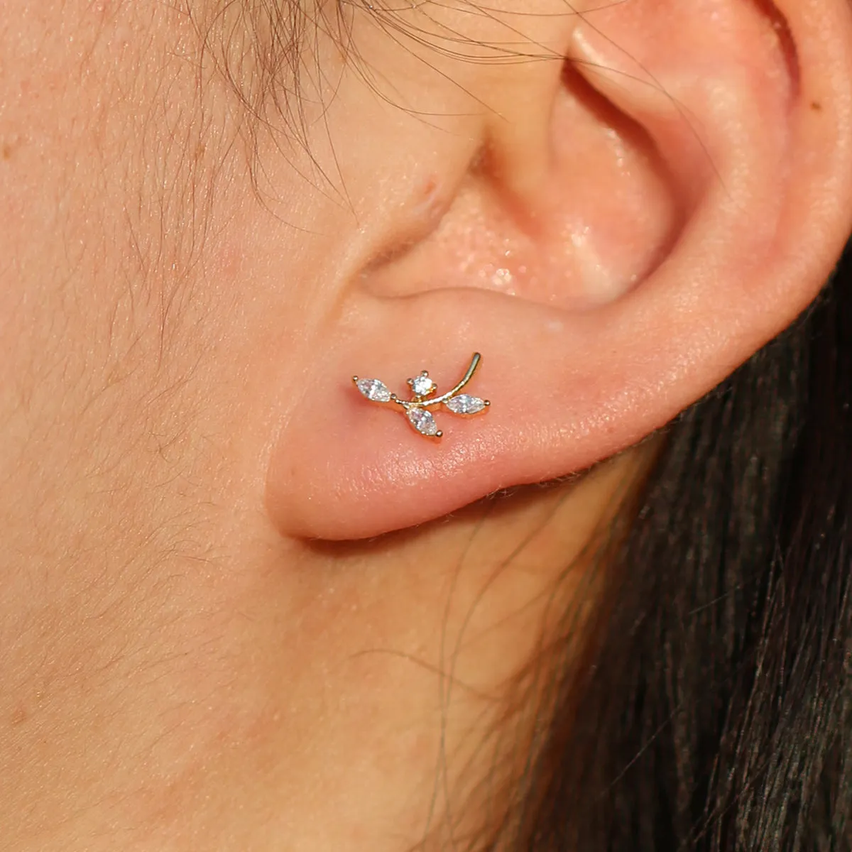 Cubic branch climber earrings sold by NABI LONDON product image thumbnail 3