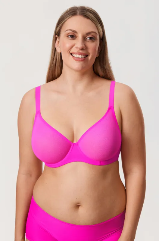 Sheer Mesh Full Coverage Bra sold by Essenther