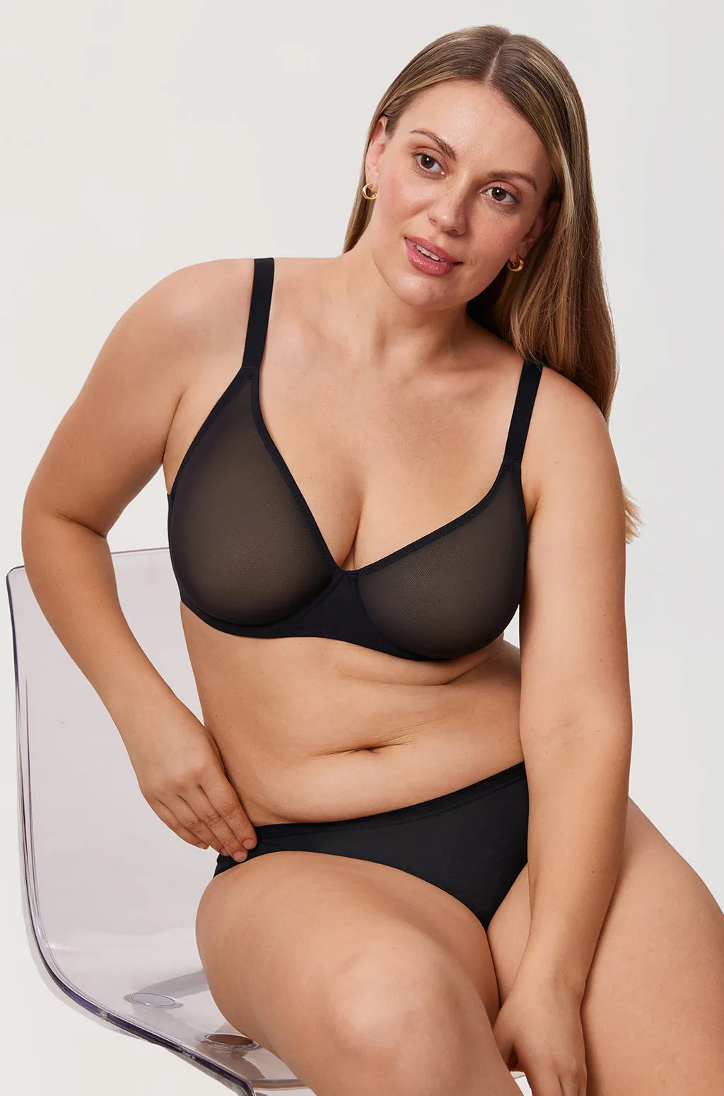 Sheer Mesh Full Coverage Bra sold by Essenther product image thumbnail 4