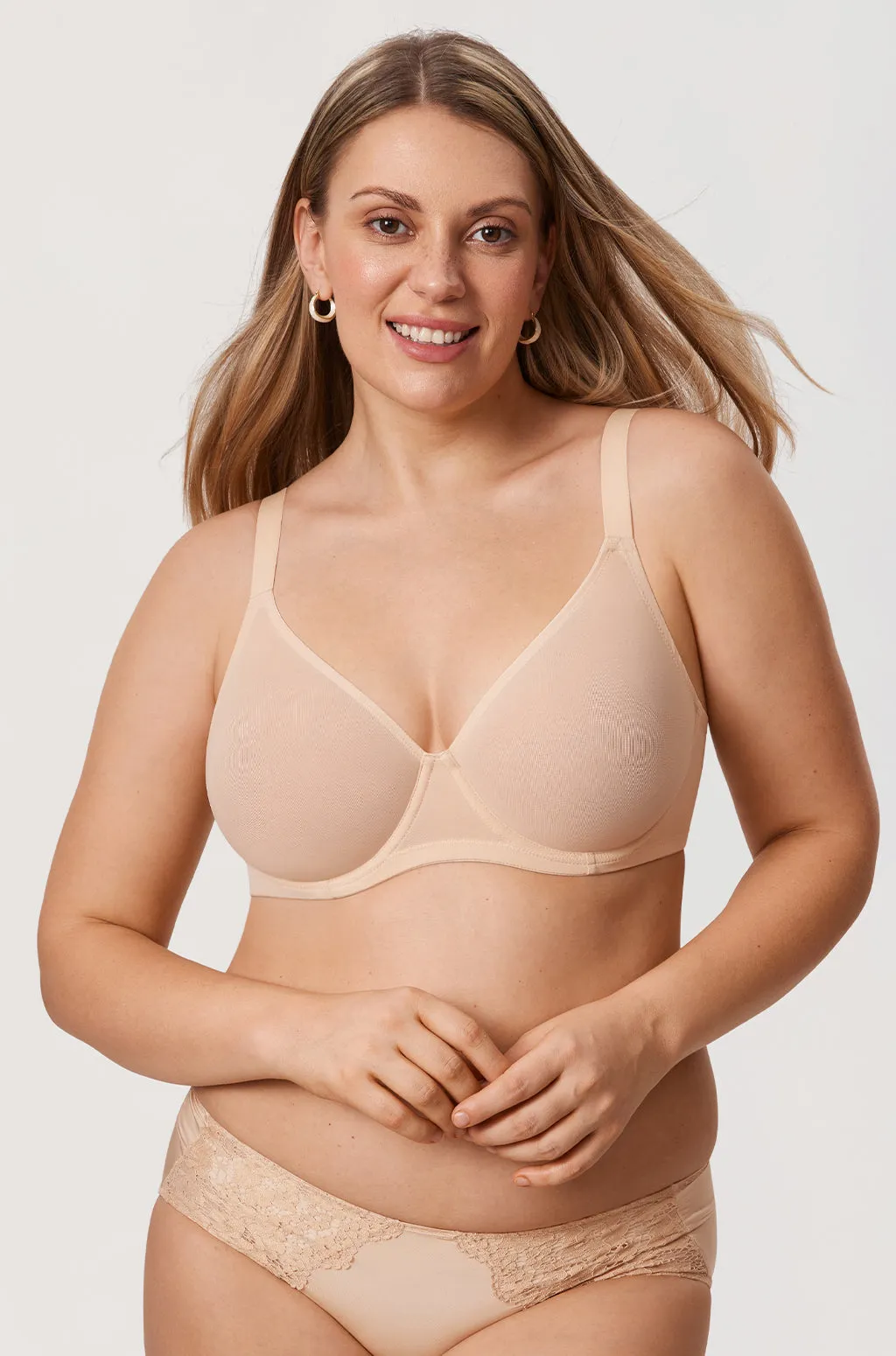 Sheer Mesh Full Coverage Bra sold by Essenther