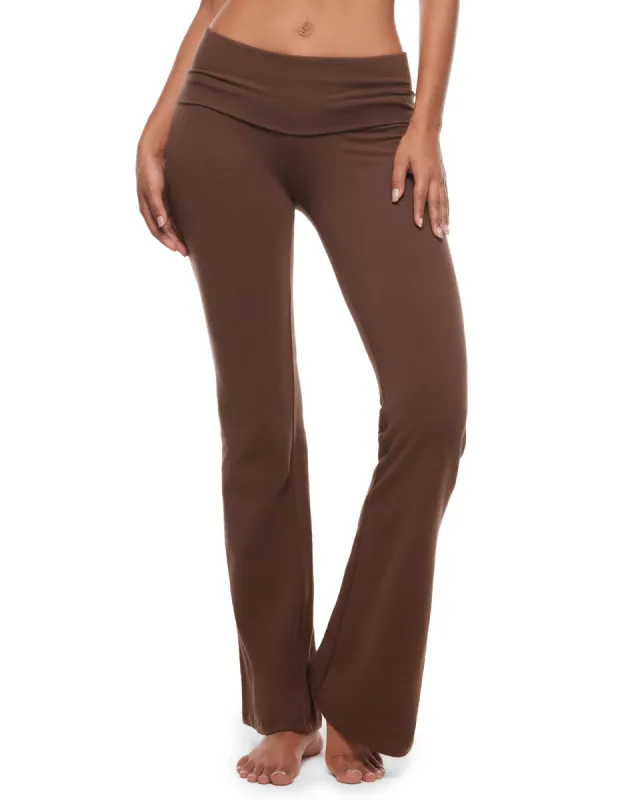 Cotton Fold Over Flared Leggings 30" sold by Essenther