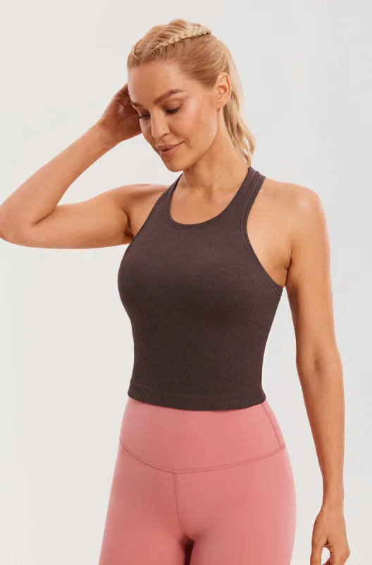 Seamless Ribbed Cropped Tank Top sold by Essenther