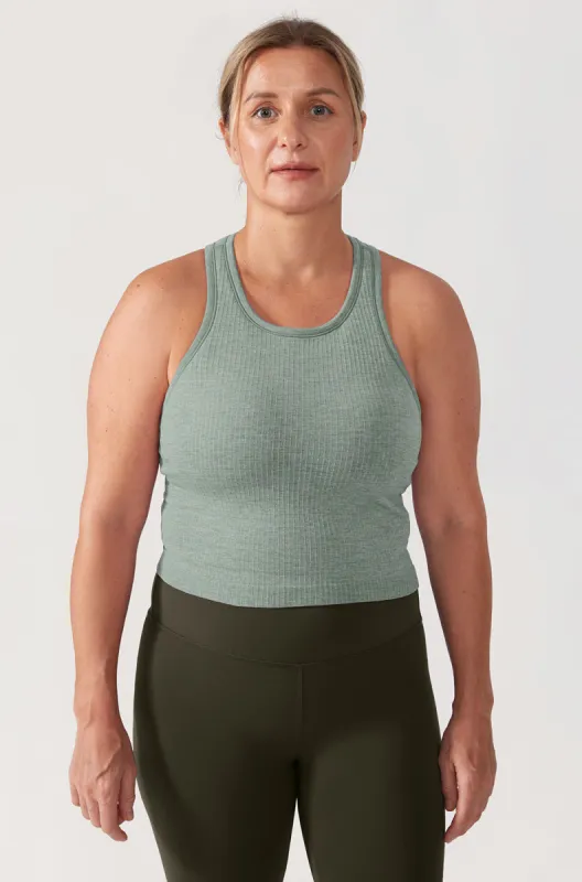 Seamless Ribbed Cropped Tank Top sold by Essenther