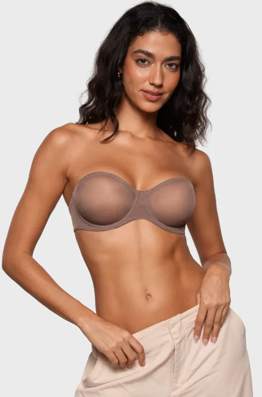 Sheer Mesh Strapless Bra sold by Essenther