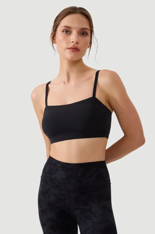 Adjustable Spaghetti Thin Strap Yoga Bra sold by Essenther