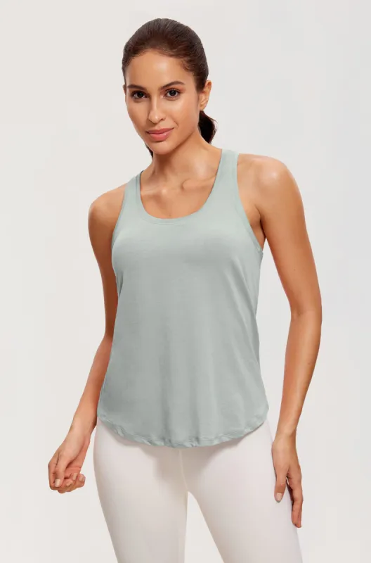 Pima Cotton Racerback Tank Top sold by Essenther