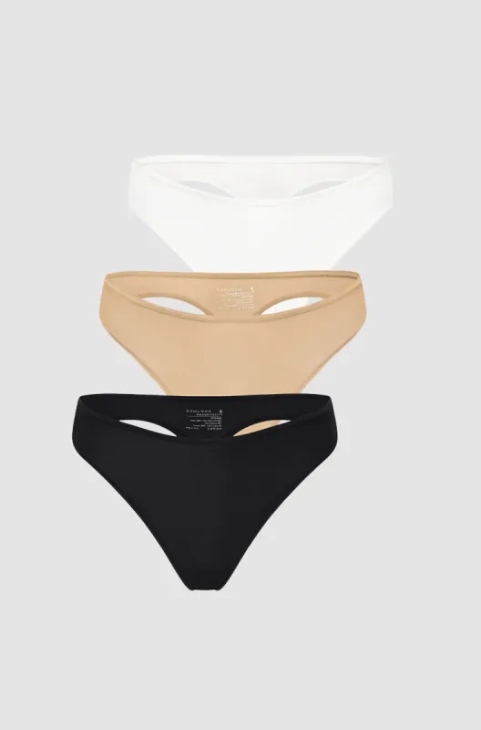 Stretchy Low Rise Thongs 3 Pack sold by Essenther