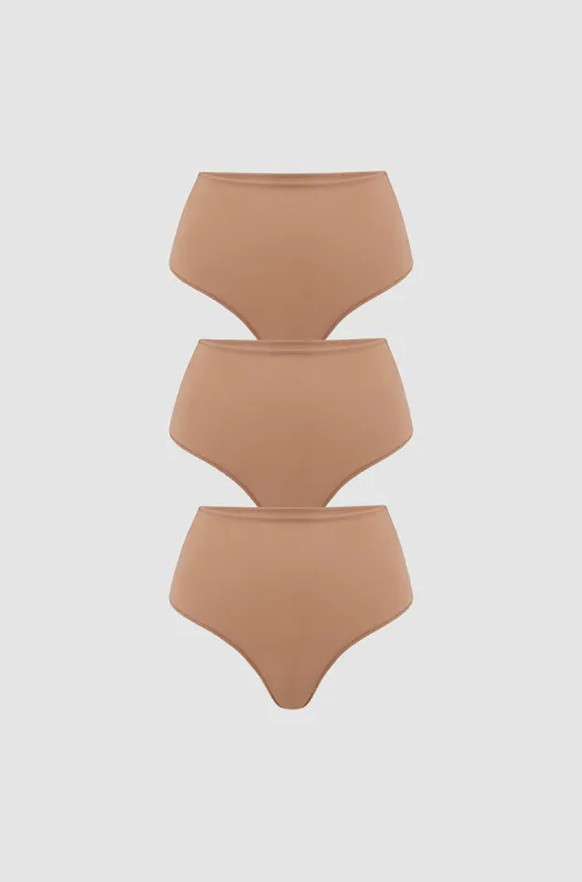 Cozy High Waisted Thongs 3 Pack sold by Essenther