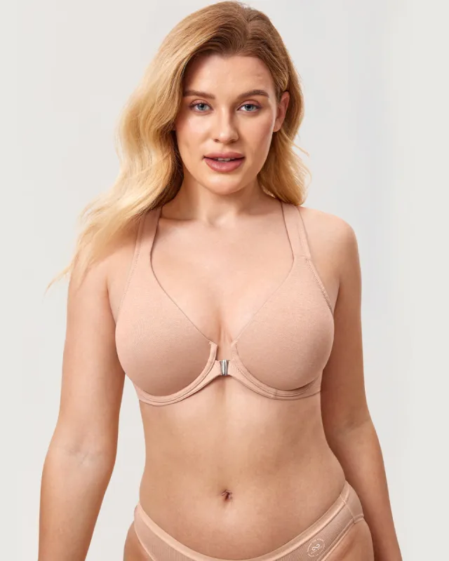 Plunge Racerback Front Closure Bra sold by Essenther