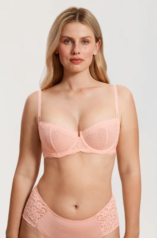 Sexy Mesh Lace Balconette Bra sold by Essenther