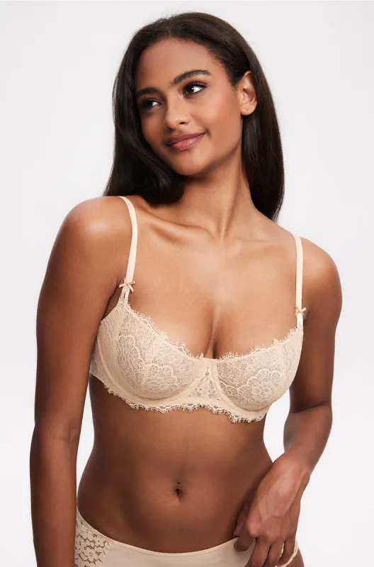 Eyelash Lace Balconette Bra sold by Essenther