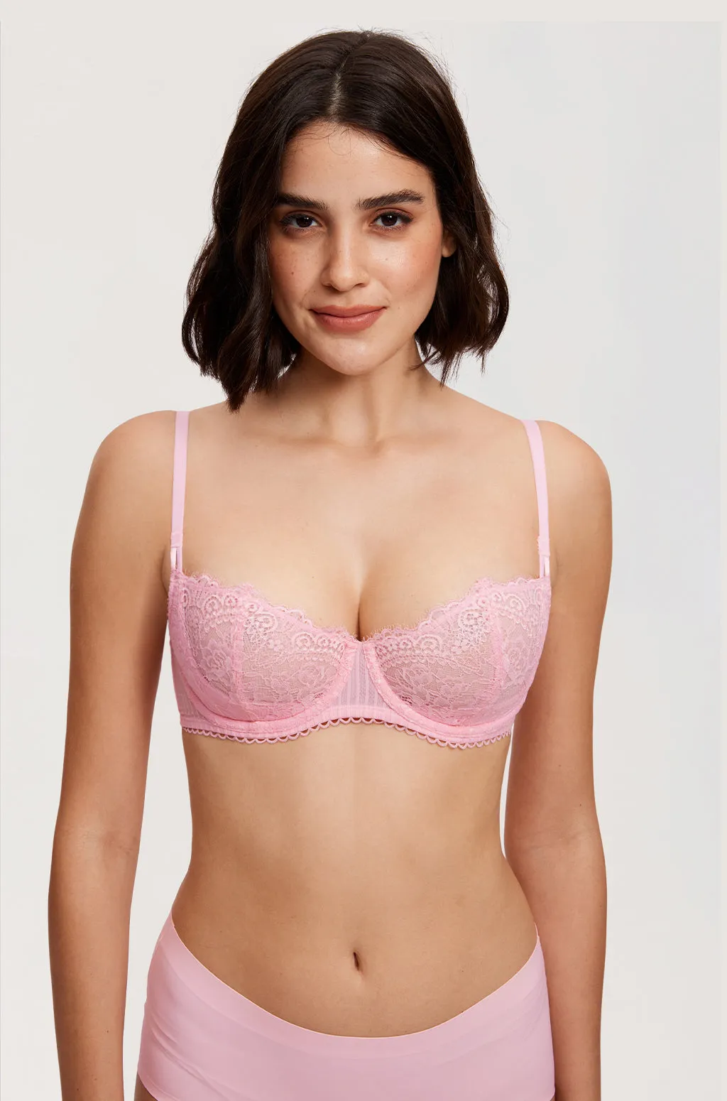 Lace Balconette Underwire Bra sold by Essenther product image thumbnail 4
