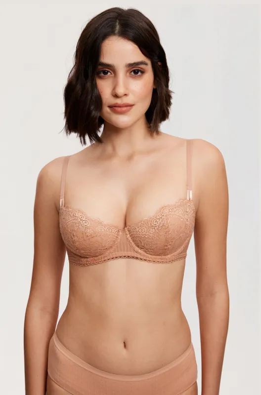 Lace Balconette Underwire Bra sold by Essenther