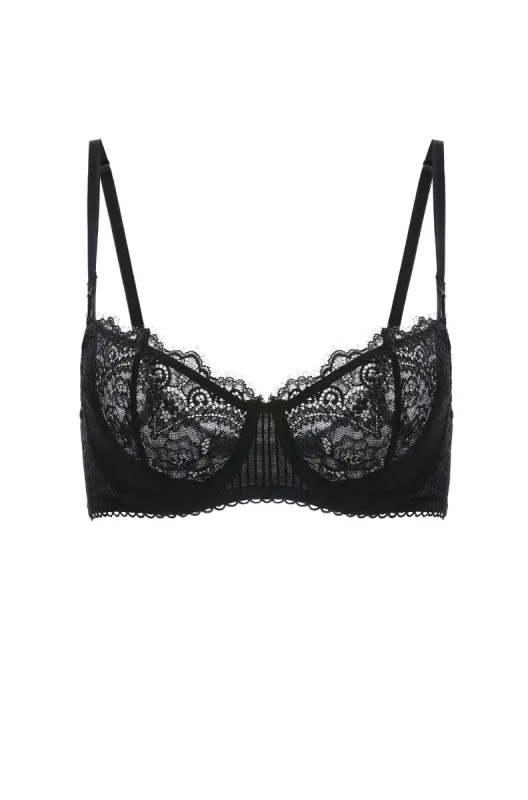 Lace Balconette Underwire Bra sold by Essenther