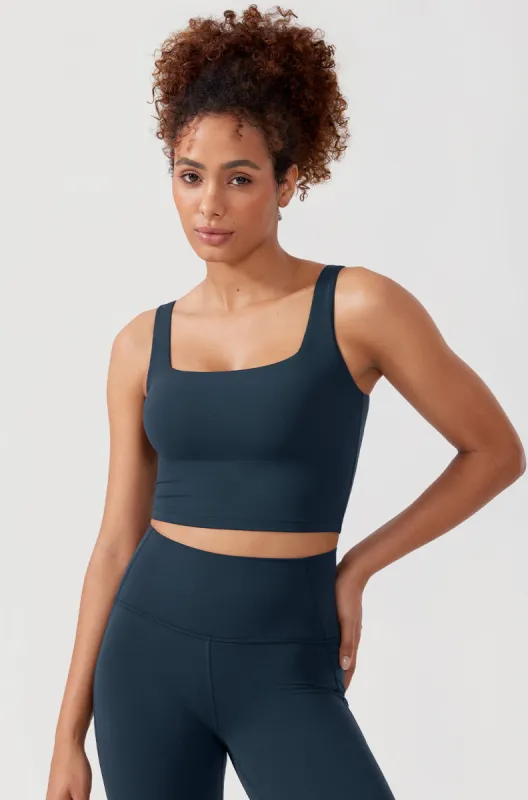 Square Neck Longline Sports Bra sold by Essenther