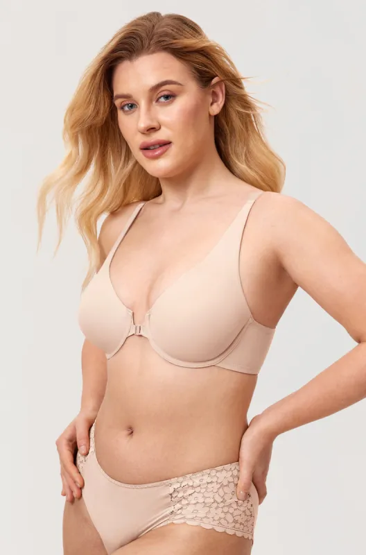 Seamless U-back Front Closure Bra sold by Essenther