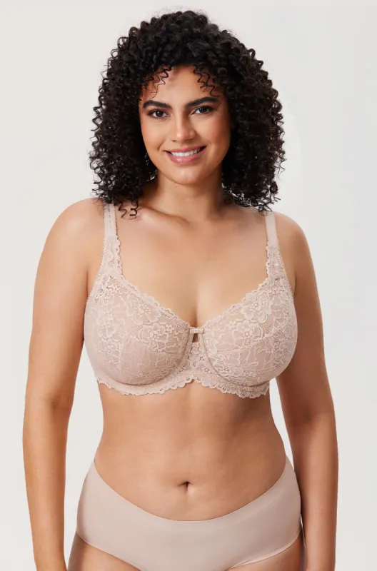 Sheer Lace Unlined Bra sold by Essenther