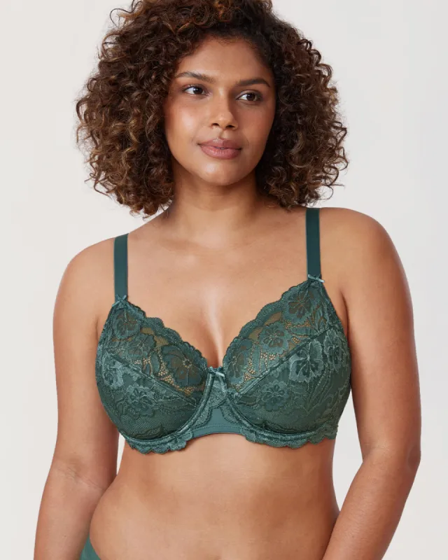 Floral Lace Underwired Bra sold by Essenther