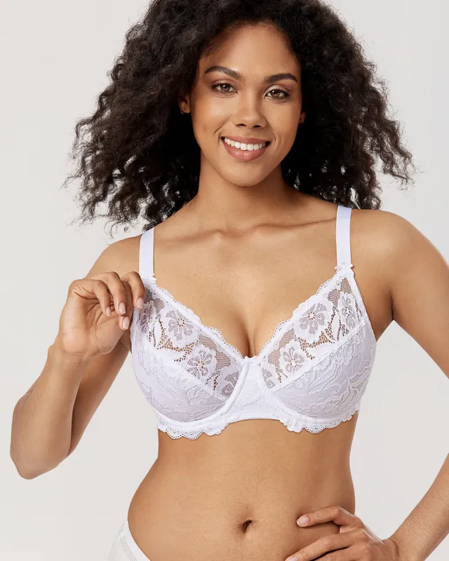 Floral Lace Underwired Bra sold by Essenther