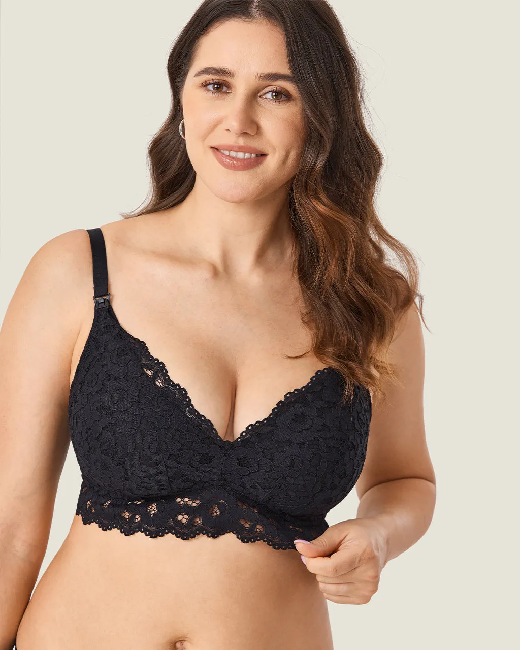 Supportive Lace Nursing Bralette sold by Essenther