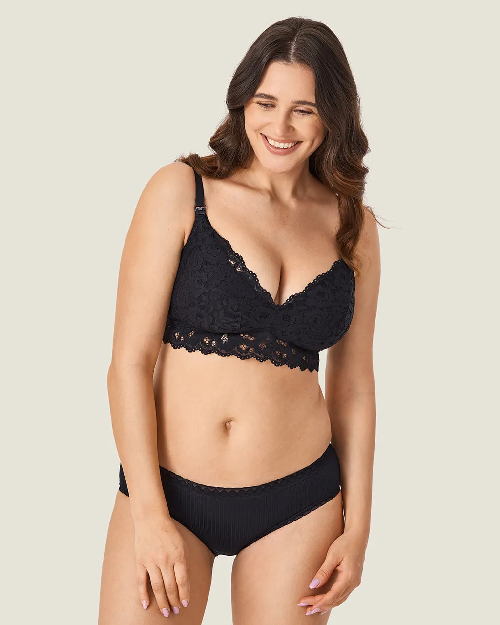 Supportive Lace Nursing Bralette sold by Essenther product image thumbnail 2