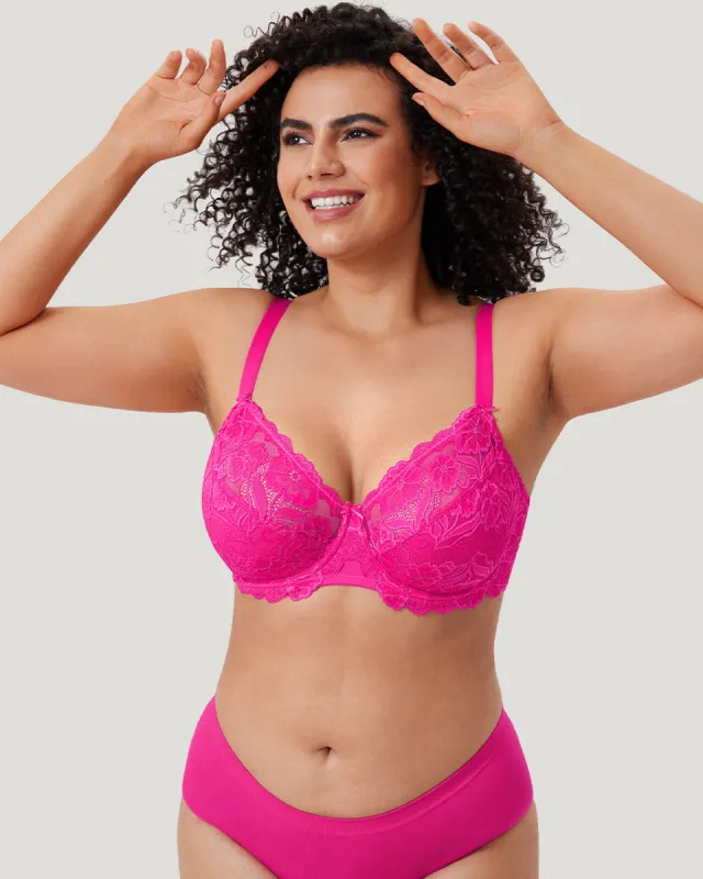 Floral Lace Underwired Bra sold by Essenther