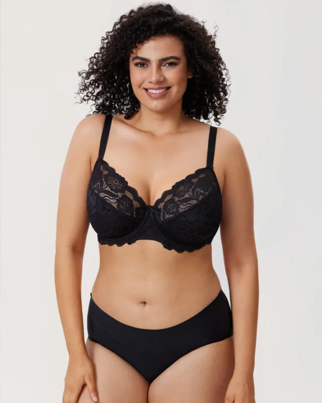 Floral Lace Underwired Bra sold by Essenther