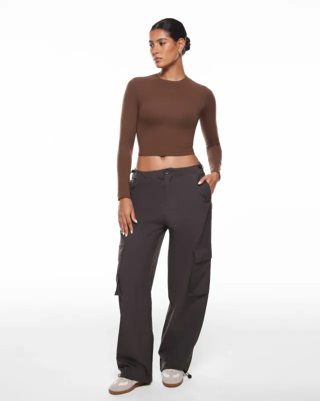 Double Lined Long Sleeve Crop Top made by Essenther