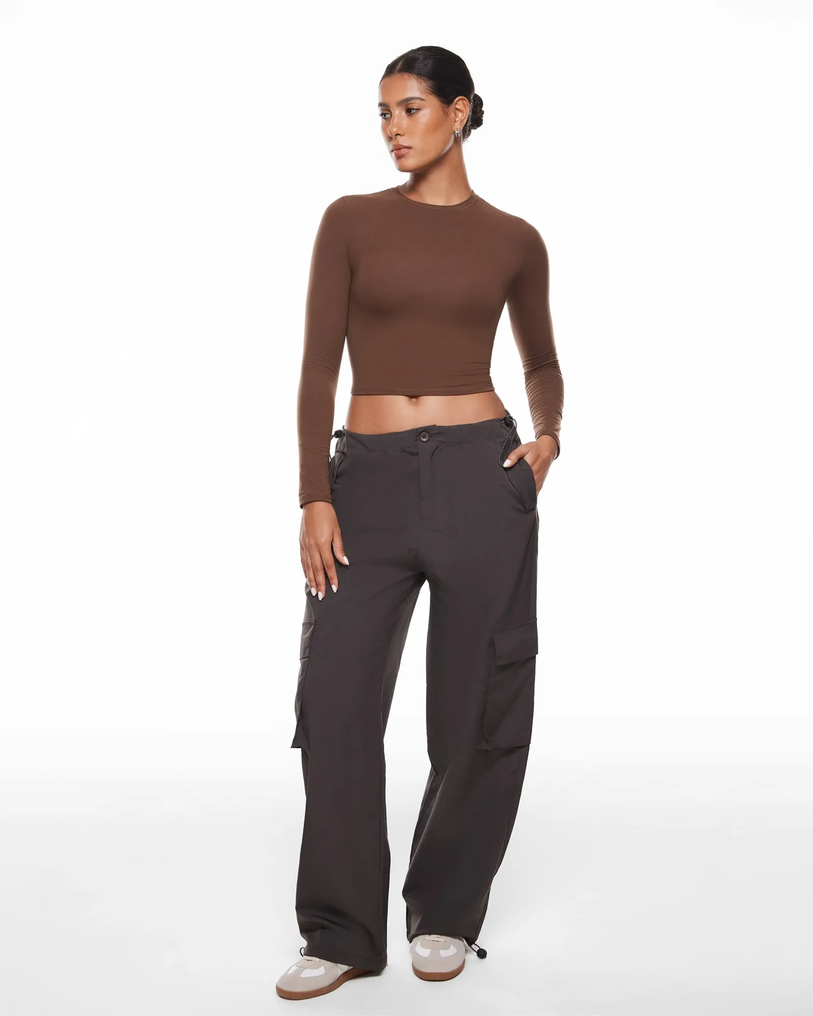 Double Lined Long Sleeve Crop Top sold by Essenther