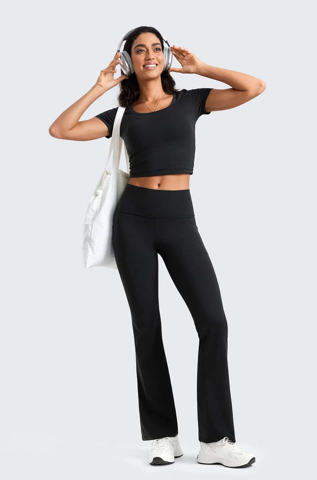 Side Pockets Flare Pants 31.5" sold by Essenther product image thumbnail 5