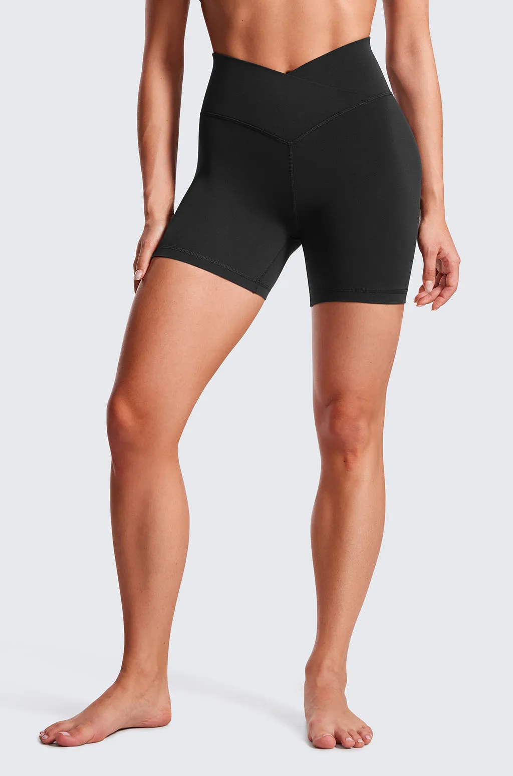 V Cross High Waisted Shorts 5" sold by Essenther product image thumbnail 4