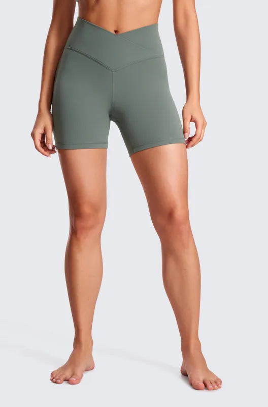 V Cross High Waisted Shorts 5" sold by Essenther