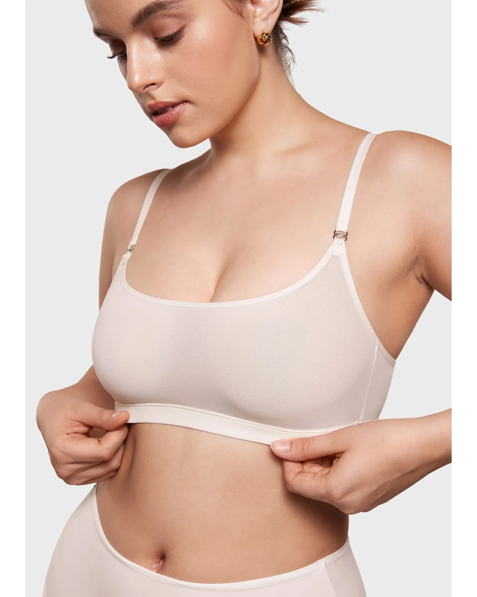 Sheer Mesh Scoop Bralette sold by Essenther product image thumbnail 2