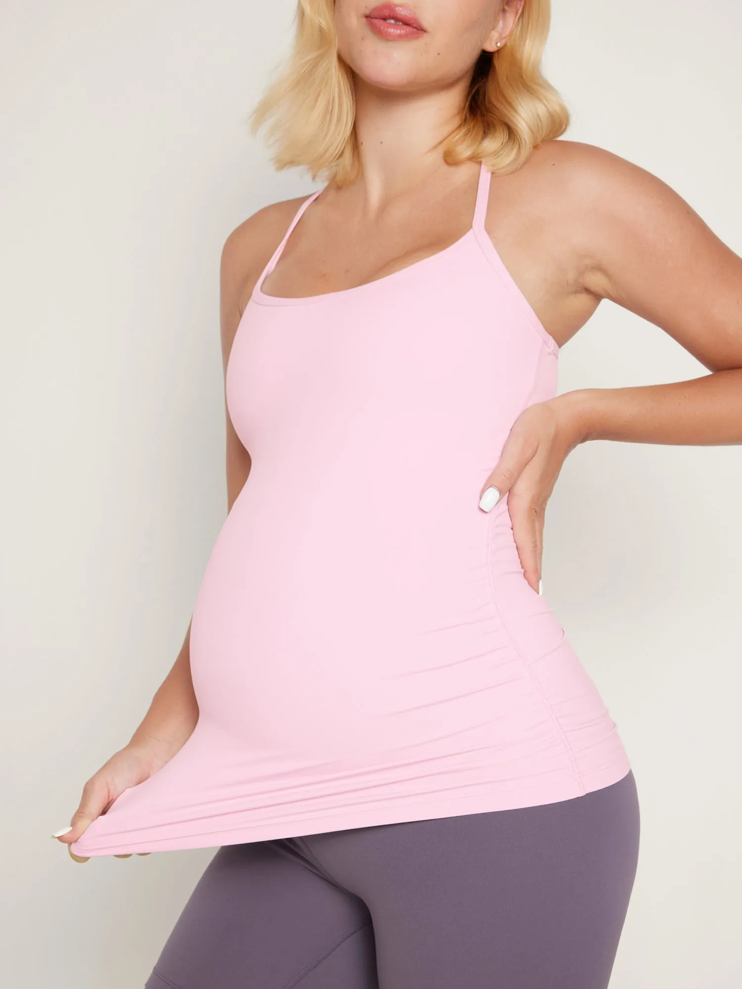 Y Back Maternity Tank - Ruched Sides sold by Essenther product image thumbnail 3