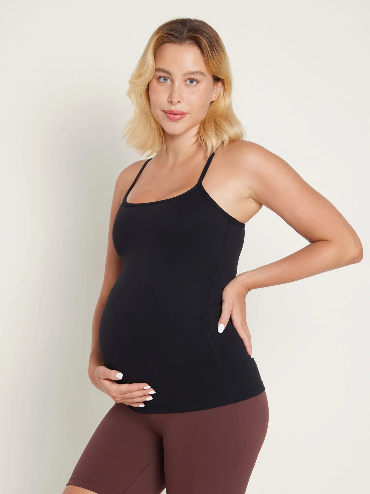 Y Back Maternity Tank - Ruched Sides sold by Essenther product image thumbnail 4