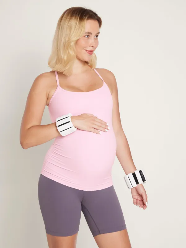 Y Back Maternity Tank - Ruched Sides sold by Essenther