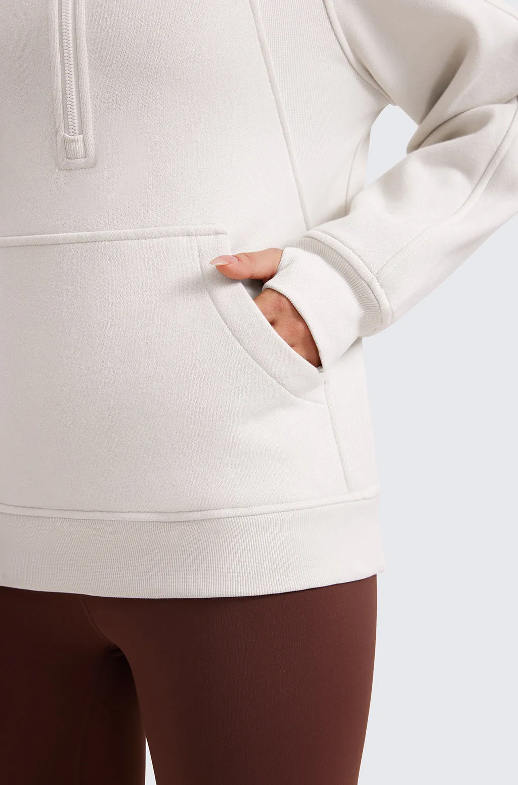 Fleece Lined Hip-Length Hoodies sold by Essenther product image thumbnail 3