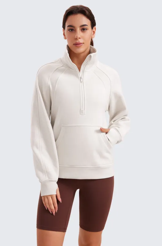 Fleece Lined Hip-Length Hoodies made by CRZ Yoga