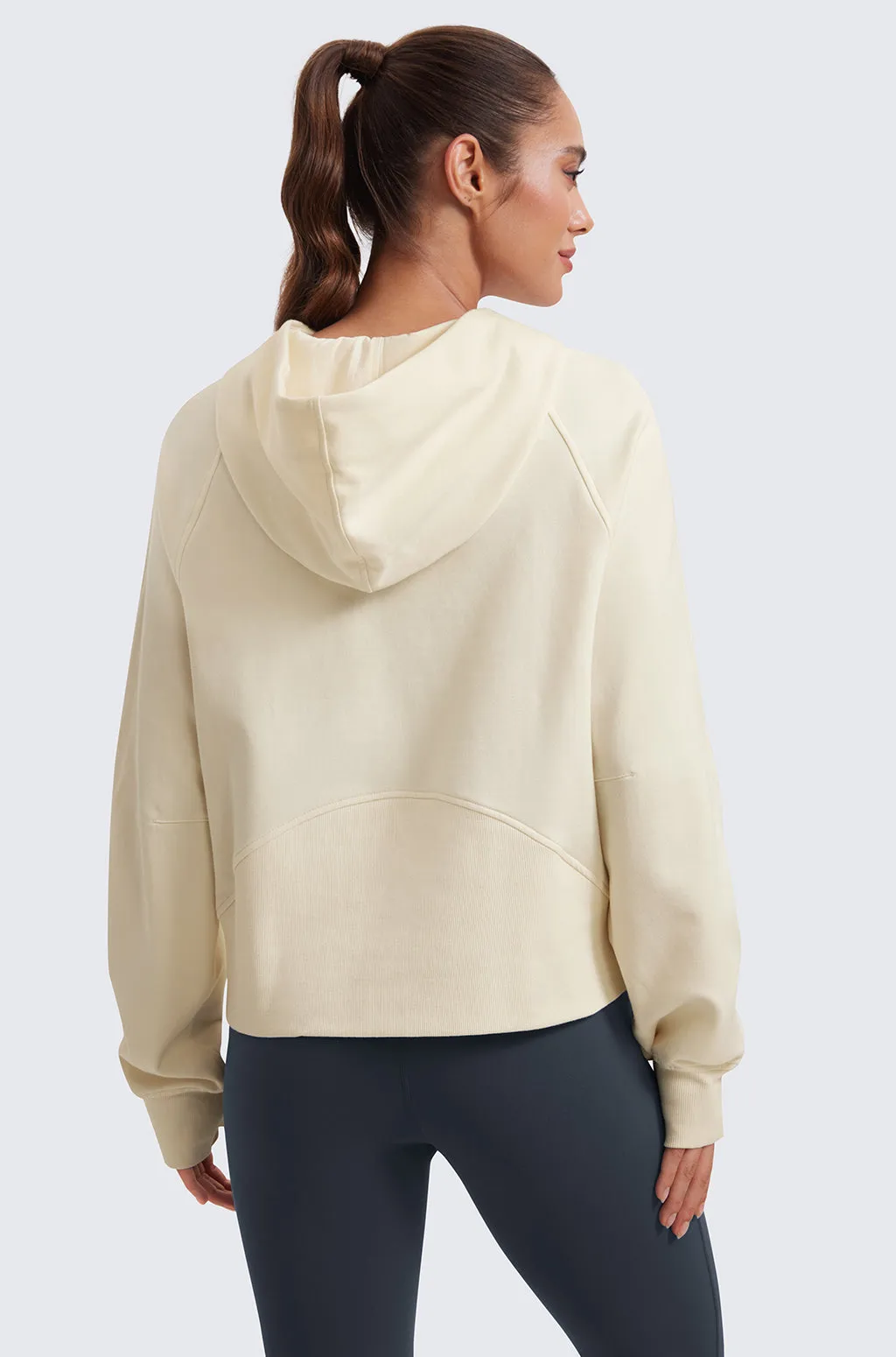 Fleece Mock Neck Hoodies sold by Essenther product image thumbnail 2