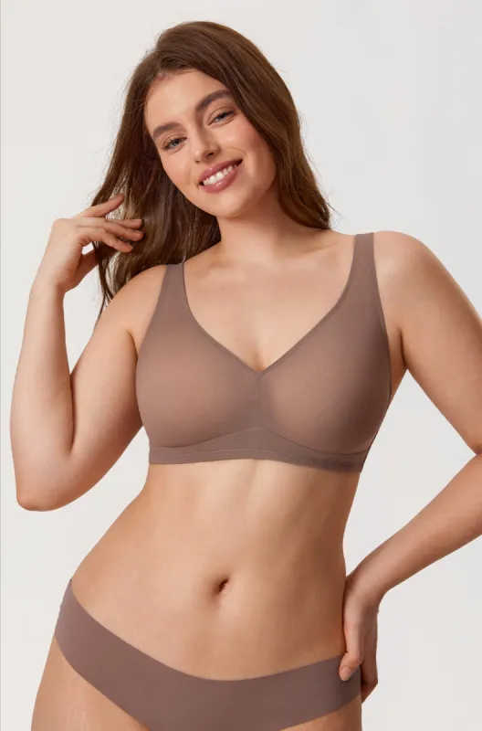 Sheer Mesh Wireless Bra sold by Essenther