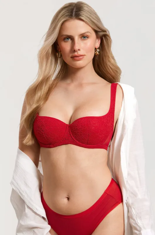 Floral Lightly Lined Balconette Bra sold by Essenther