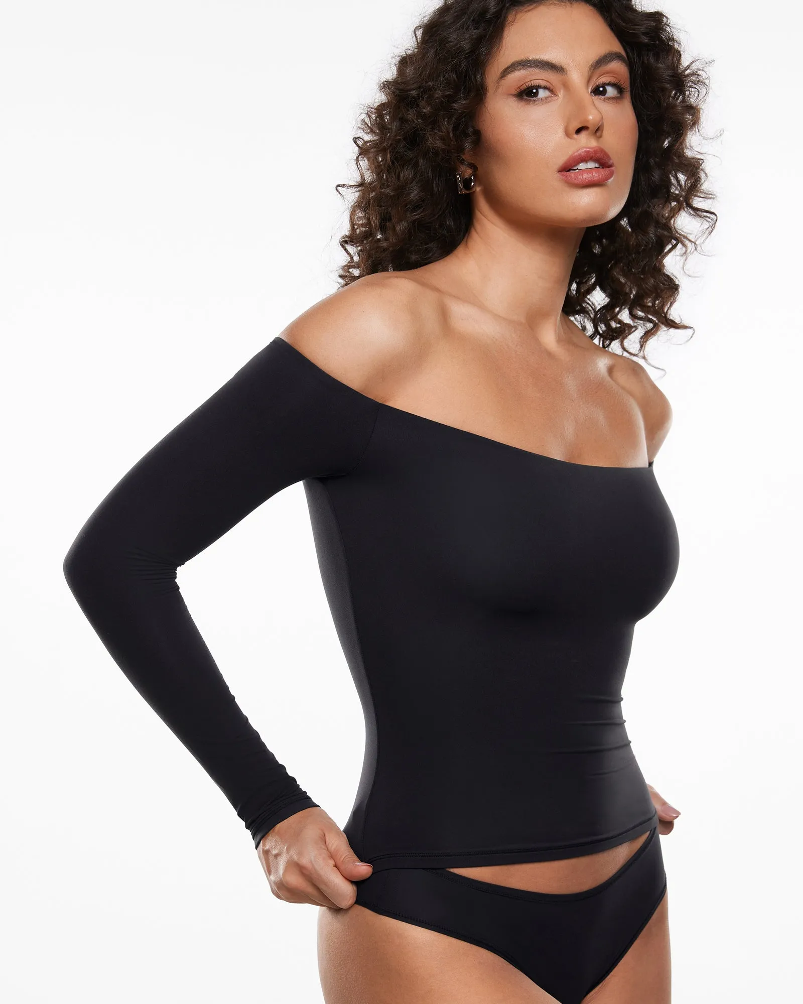 Off The Shoulder Long Sleeve Top sold by Essenther product image thumbnail 2