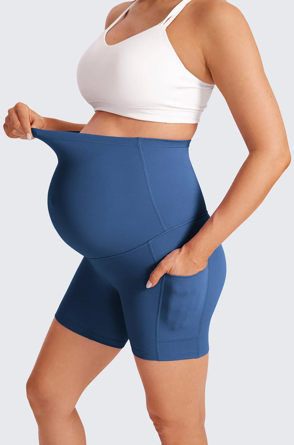 Maternity Shorts with Pockets 5" sold by Essenther product image thumbnail 3