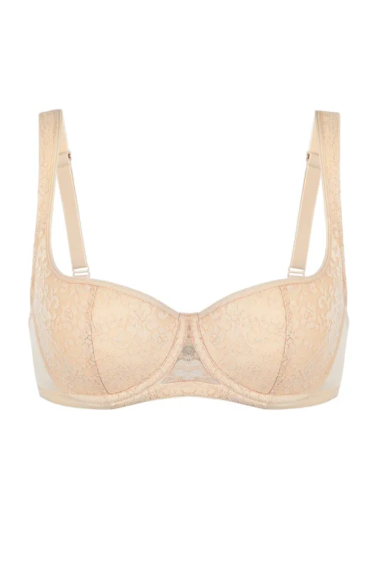 Floral Lightly Lined Balconette Bra sold by Essenther