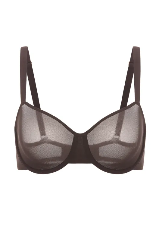 Sheer Mesh Balconette Bra sold by Essenther